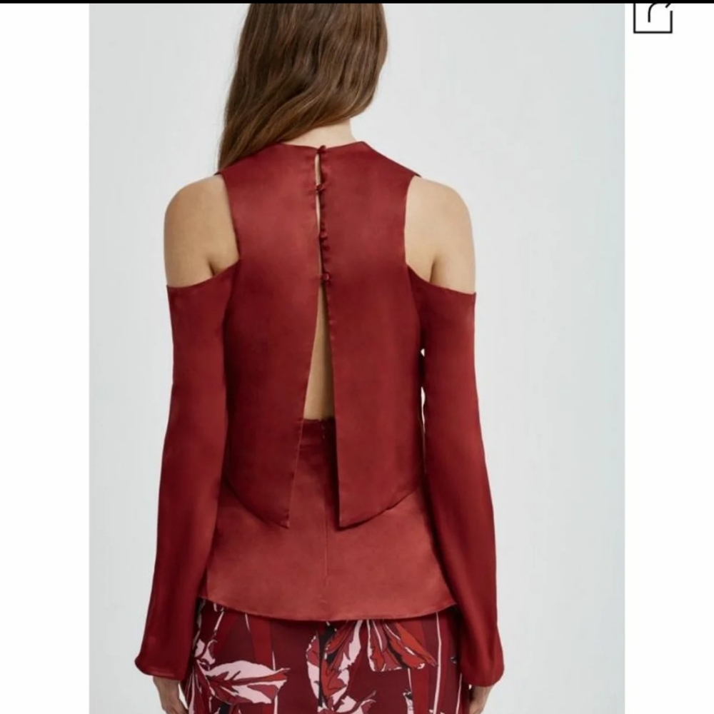 C/MEO Collective Silk Top in Fig NWT